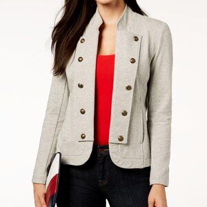 Tommy Hilfiger Grey Military Jacket - Size Medium